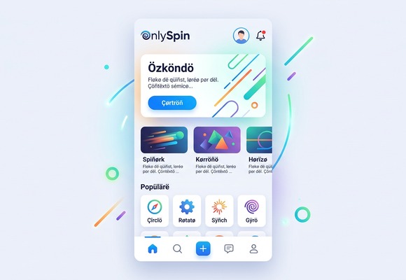 OnlySpin modern ve kullanıcı dostu platform arayüzü