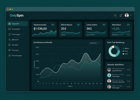 OnlySpin platform genel görünüm ve arayüz önizlemesi